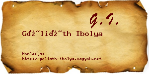 Góliáth Ibolya névjegykártya